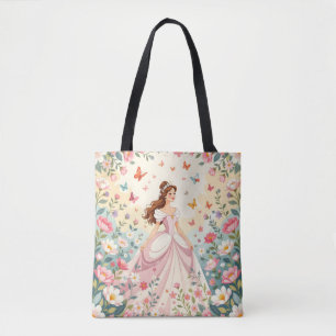 Bolso De Tela Princesa linda con mariposas