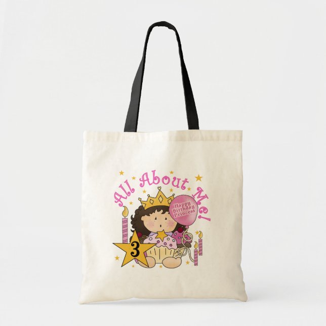 Bolso De Tela Princesa todo sobre mí camisetas de cumpleaños 3 (Frente)