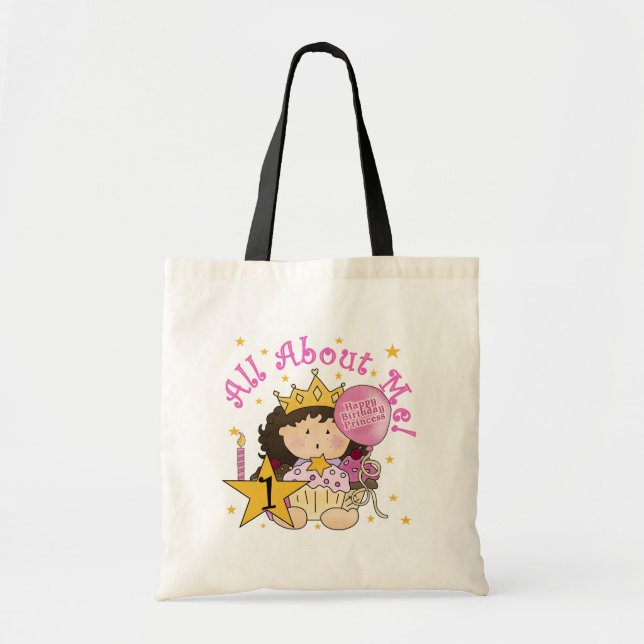 Bolso De Tela Princesa todo sobre mí primera camiseta de cumplea (Frente)