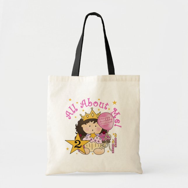 Bolso De Tela Princesa todo sobre mí segundo cumpleaños (Frente)