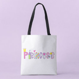 Bolso De Tela Princess Alphabet Bright Colorful