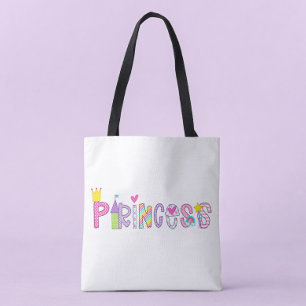 Bolso De Tela Princess Alphabet Bright Colorful
