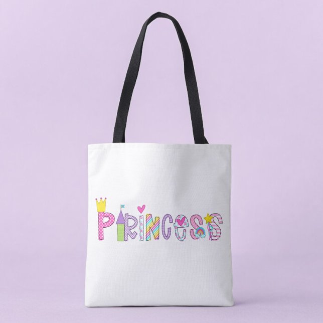 Bolso De Tela Princess Alphabet Bright Colorful (Subido por el creador)