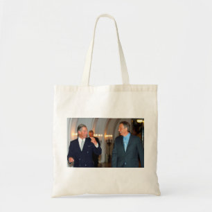 Bolso De Tela Príncipe Carlos y Primer Ministro Tony Blair