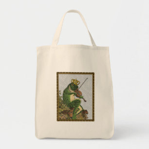 Bolso De Tela Príncipe el encantar de la rana del vintage