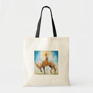 Bolso De Tela Príncipe joven en un caballo