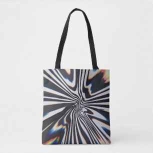 Bolso De Tela Prisma de Arte de Línea Distorsionada Glitch