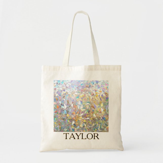 Bolso De Tela Prismatic Stained Glass Effect - Rainbow Prismatic (Frente)