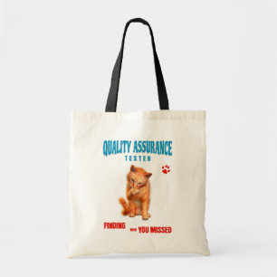Bolso De Tela Probador de QA Gato Humor