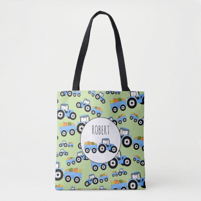 Bolso De Tela Producción personalizada de la granja de camiones  (Anverso)