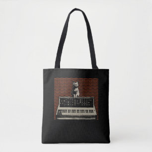 Bolso De Tela Productor de música de gatos sintetizador modular