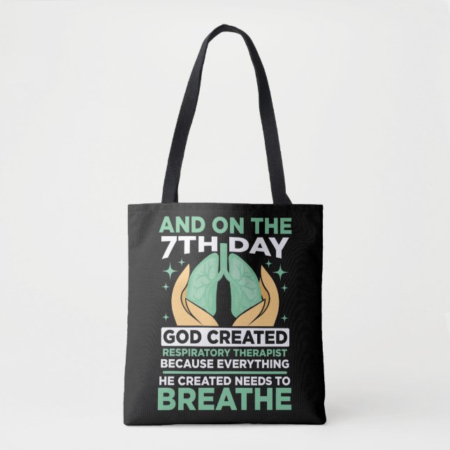 Bolso De Tela Profesional sanitario del tratamiento respiratorio (Anverso)