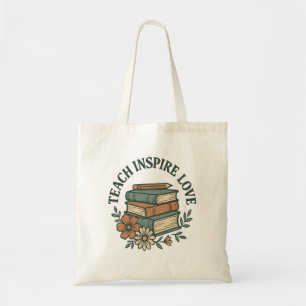 Bolso De Tela Profesor Boho - Enseñar inspirar amor vintage