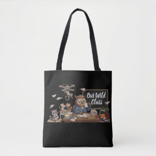 Bolso De Tela Profesor Búho Divertido Caos - Animales Caprichoso