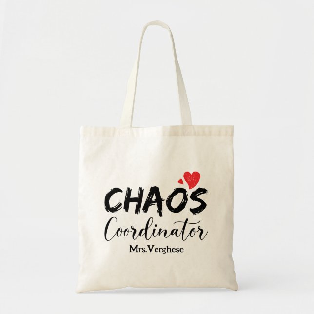 Bolso De Tela Profesor coordinador del caos (Frente)