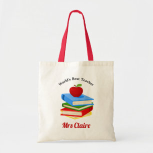 Bolso De Tela Profesor de Apple y libros personalizado