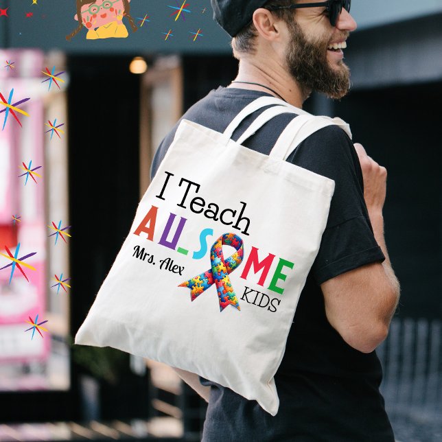 Bolso De Tela Profesor de Autism Awareness (Subido por el creador)