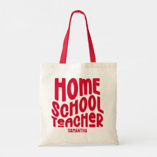 Bolso De Tela Profesor de educación en casa Diseño de texto ro