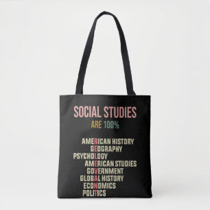 Bolso De Tela Profesor de Estudios Sociales en Aula de Historia 