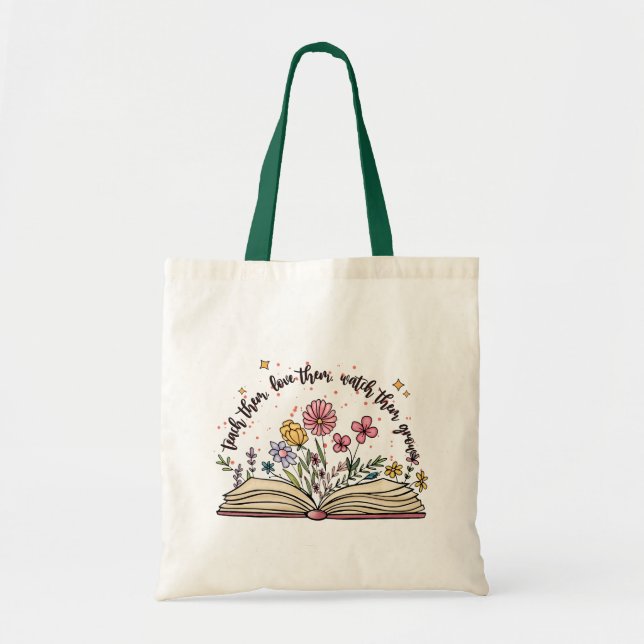 Bolso De Tela Profesor de Flores Silvestres (Frente)