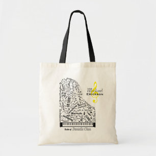 Bolso De Tela Profesor de Gran Piano y Bebé Personalizado