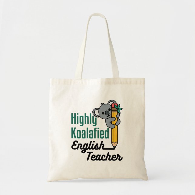 Bolso De Tela Profesor de inglés altamente Koalified (Frente)