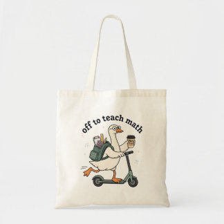 Bolso De Tela Profesor de Matemáticas Funny Goose se va a enseña