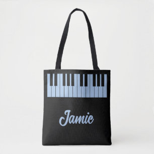 Bolso De Tela Profesor de Música Pastel Azul Teclado de Piano No