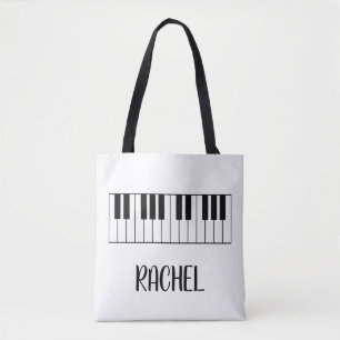 Bolso De Tela Profesor de Música Teclado de Piano Nombre Persona