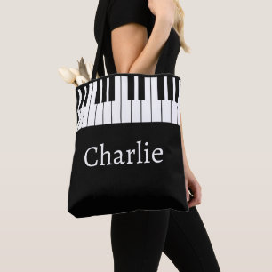 Bolso De Tela Profesor de Música Teclado de Piano Oscuro