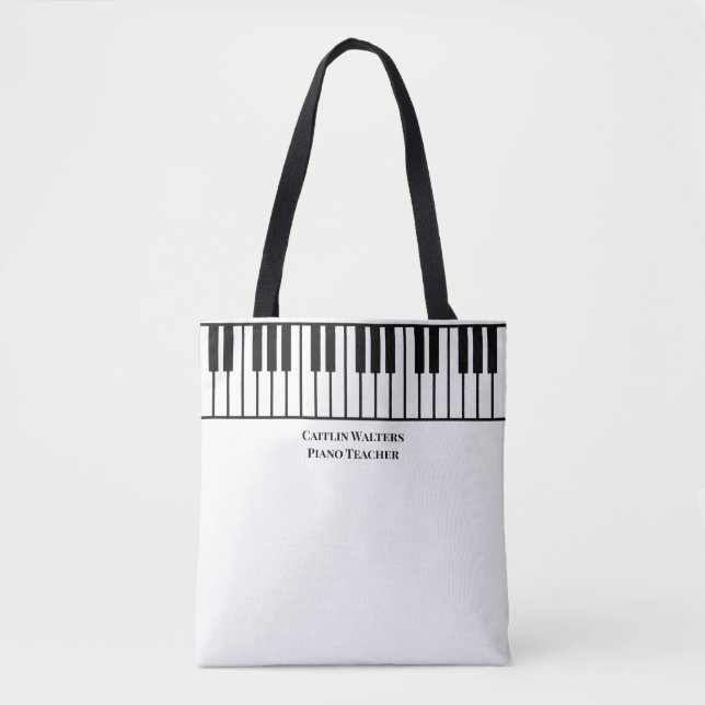 Bolso De Tela Profesor de piano personalizado (Anverso)