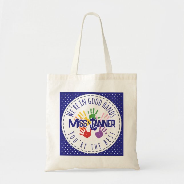 Bolso De Tela profesor estamos en buenas manos contigo (Frente)