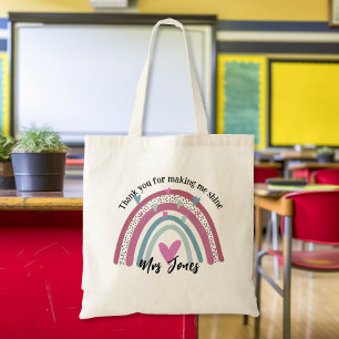 Bolso De Tela profesor gracias por hacerme retiro de arco iris