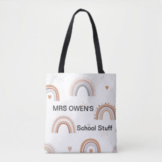 BOLSO DE TELA PROFESOR PERSONALIZADO EN TODO EL RETRO RAINBOW