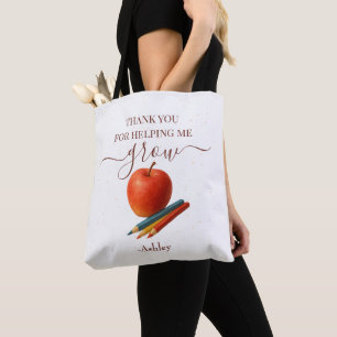 Bolso De Tela Profesora de Apple de color de agua - Gracias rega