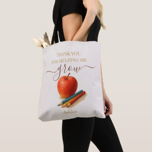 Bolso De Tela Profesora de Apple de color de agua - Gracias rega