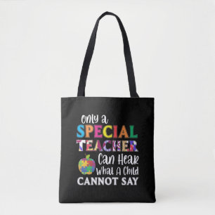 Bolso De Tela Profesora de Educación Especial Niños Consciente