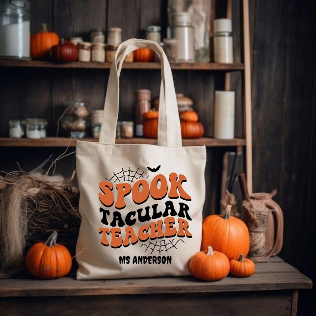 Bolso De Tela Profesora de Halloween Fall Un regalo único (Subido por el creador)