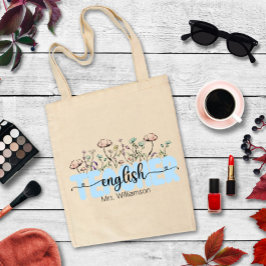 Bolso De Tela Profesora de inglés personalizada de Whimsical Wil