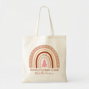 Bolso De Tela Profesora moderna de acuarela arcoíris gracias reg