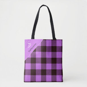Bolso De Tela Profesora personalizada de moda en Tartán Gracias