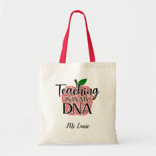 Bolso De Tela Profesora personalizada (la enseñanza está en mi