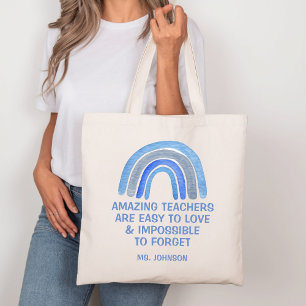 Bolso De Tela Profesores Increíbles son Fáciles de Amar Arcoíris