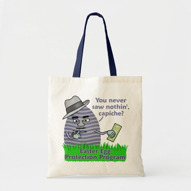 Bolso De Tela Programa divertido de la protección del huevo de (Frente)