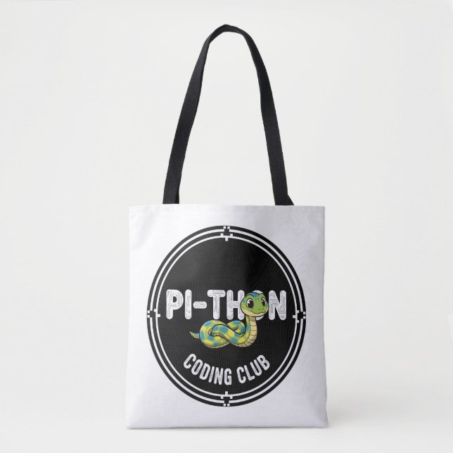 Bolso De Tela Programador del Club de Codificación Python (Anverso)
