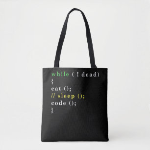 Bolso De Tela Programador Python de Ciencias de la Computación E