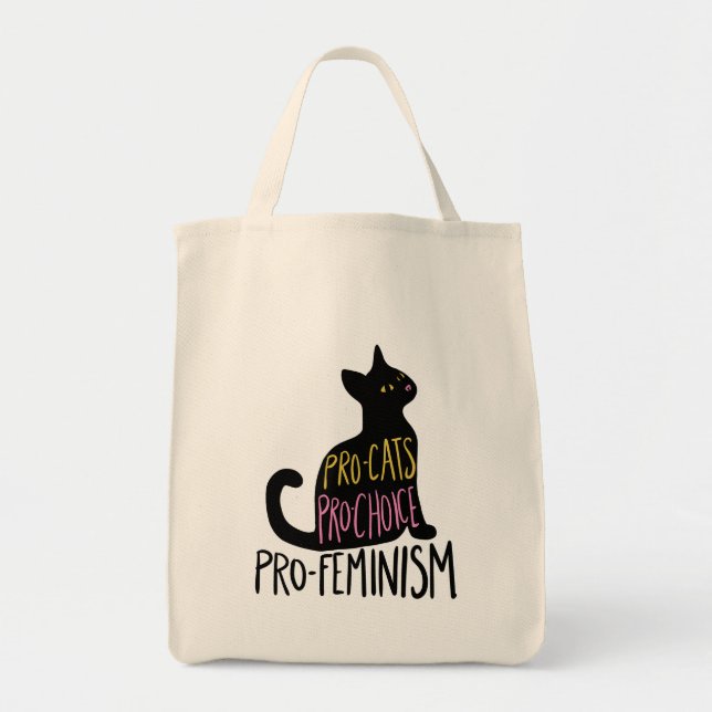 Bolso De Tela Progresistas Pro-elección pro-feminismo (Frente)