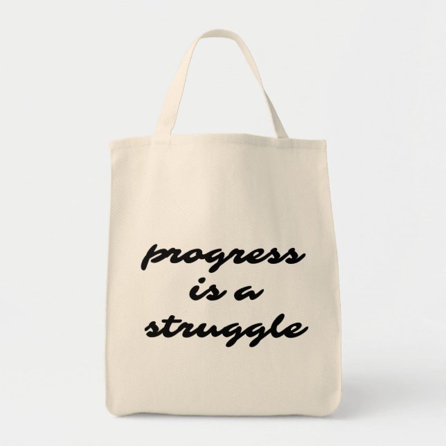 Bolso De Tela Progress Grocery Tote Bag (Frente)
