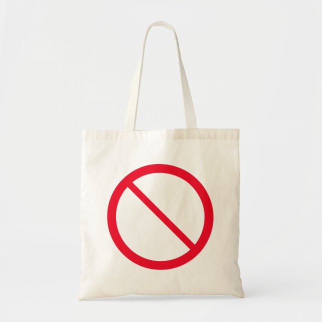 Bolso De Tela Prohibición general Rótulo de contragolpe presupue (Frente)