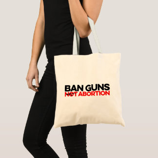 Bolso De Tela Prohibir las armas no abortar